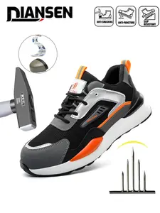 Steel Toe Shoes for Men Lightweight Puncture Resistant Safety Footwear Work Shoes Men Safety Work Shoe Comfortable for Construction Warehouse Jobs