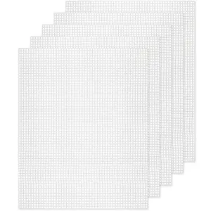 10 PCS Mesh Plastic Canvas Sheets 21 x 13.1 Inch 5 Count Large Holes for Embroidery Crafting Acrylic Yarn Knit and Crochet Projects