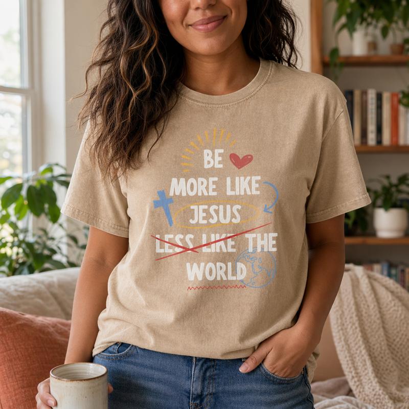 Women's Short-Sleeve Christian Graphic T-Shirt - Crew Neck, Drop Shoulders, Cross Motif, Faith Message, Casual Streetwear Top