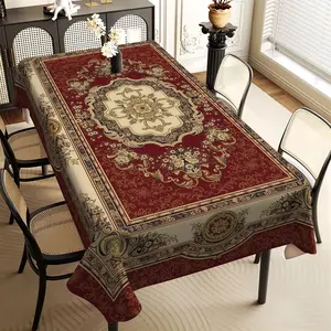 EastJia Made in USA European Vintage Floral Print Square & Rectangle Polyester Tablecloth, Washable Reusable, Ideal for Home Holiday Parties & All-Season Decor,summervibes