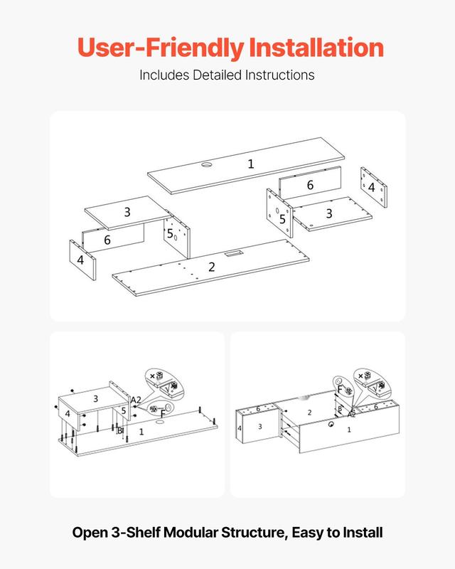 Floating TV Stand And 59-Inch Wall Mount Entertainment Center With Power Outlet And Cable Hole, Modern Floating TV Shelf With Built-In Storage Cabinet For DVD Player, Cable Box, Game Console, AV Equipment, Black