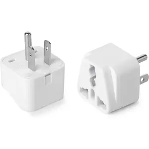 - Universal Travel Plug Adapter, 2 Pack, Converts EU/UK/AU/Asia Plugs to  Outlet,  to  Plug Adapter, UK to  Outlet, Compact Design for , Office