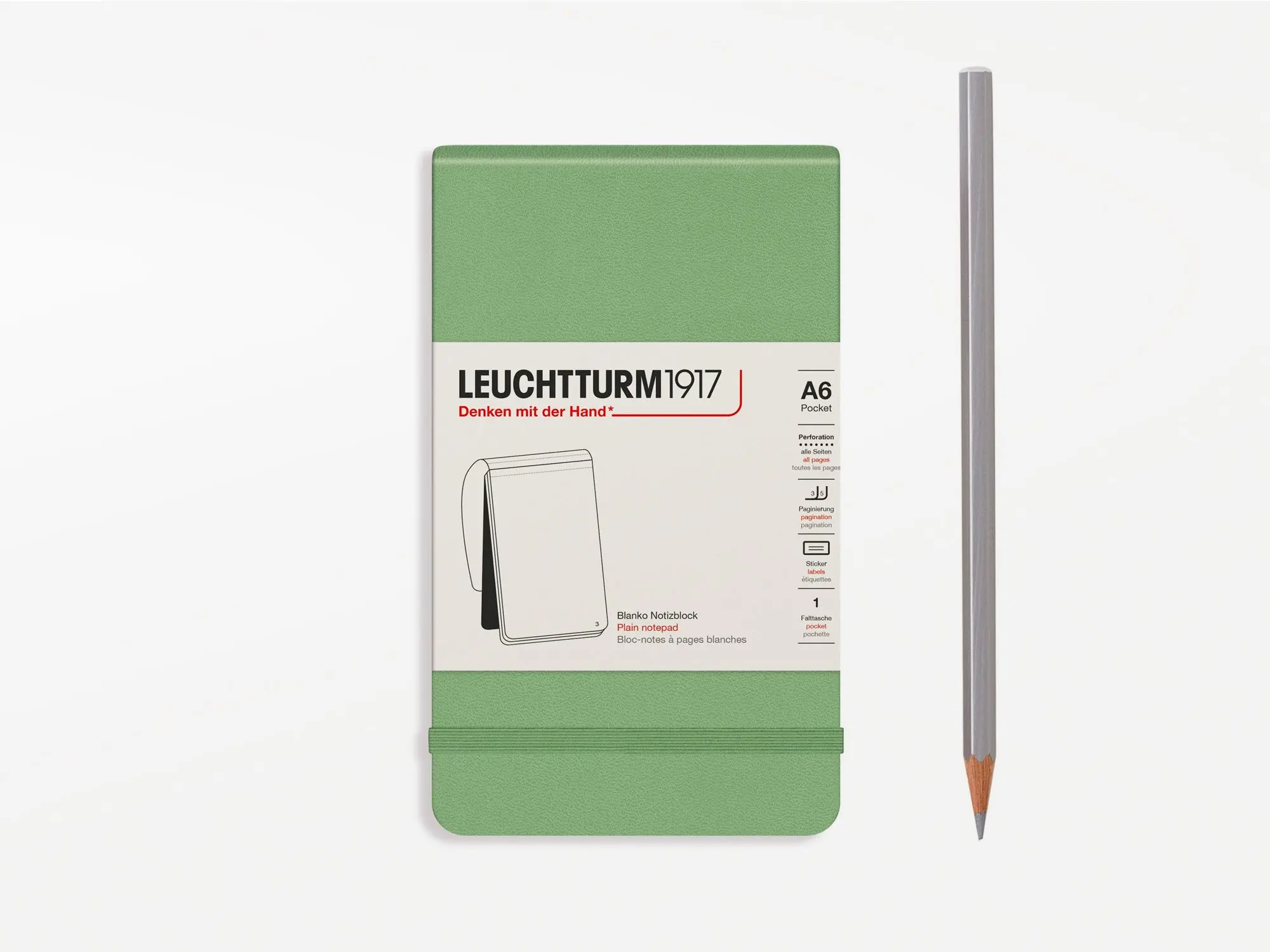 Leuchtturm 1917 Pocket Notepad - Sage