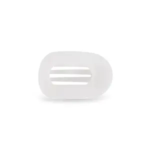 Teleties Coconut White Medium Flat Round Hair Clip