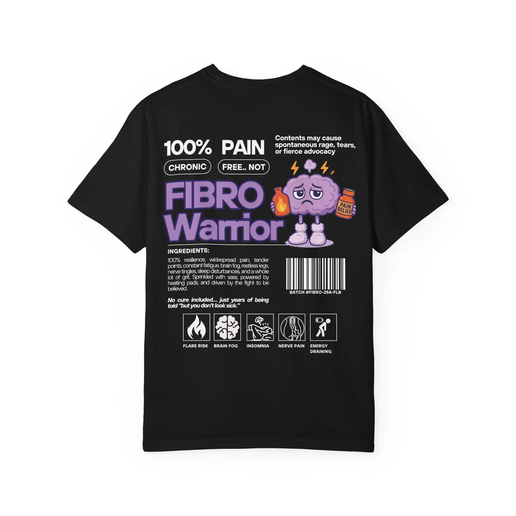 Fibro Warrior T-Shirt: Fibromyalgia Awareness, Chronic Pain Apparel Hoodie - Sweatshirt