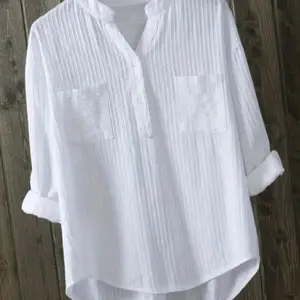 Women's Plain Button Front High Low Hem Shirt, Casual Long Sleeve Notched Neck Top for Daily Wear, Ladies Clothes for All Seasons