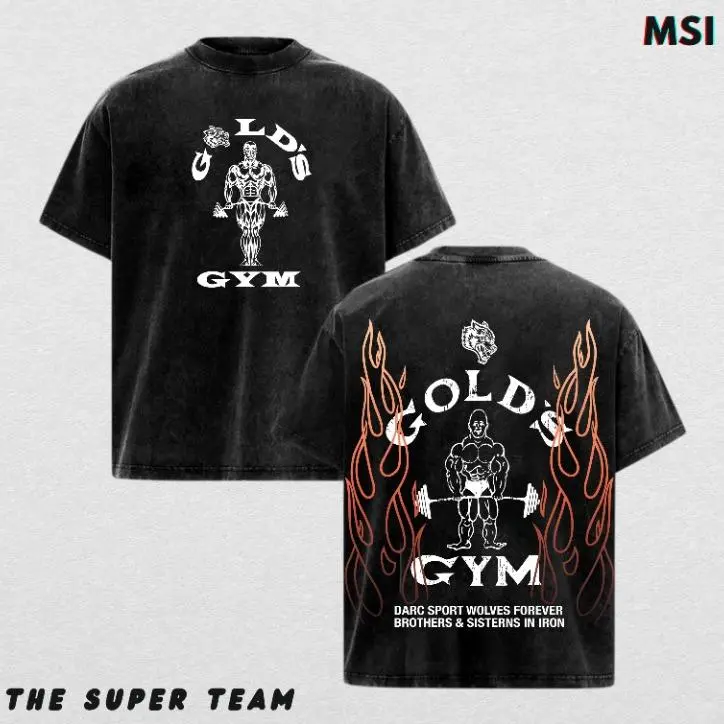 GOLD'S GYM ×DARC SPORTS Tシャツ Darc Sport x Gold's Gym Collab T-Shirt – Vintage Washed Oversized