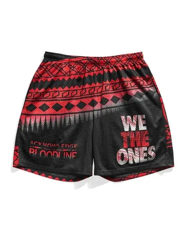 WWE Roman Reigns Bloodline We The Ones Samoan Tribal Mesh Shorts Unisex Gym Casual Streetwear Loose Comfort All Season Athletic Workout Short