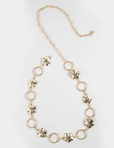 Floral Chain Belt, Gold