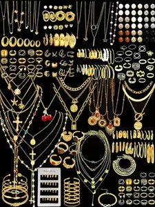 Women's Jewelry Set Necklace Ring Earrings Heart Flower Butterfly Pendant, Elegant Fashion Design for Daily Wear & Special Occasions