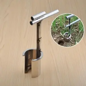 Stainless Steel Garden Transplanting Tool, Handheld Durable Metal Planter for Fruit Trees Flowers and Vegetable Seedlings, Ideal for Gardening and Planting