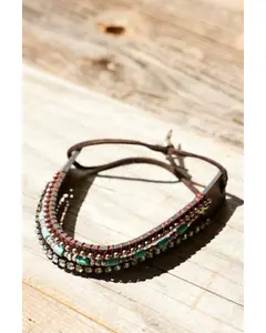 Women's Layered Leather Cuff Bracelet