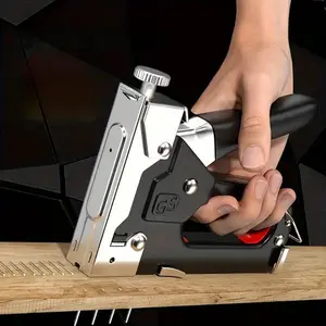 4 in 1 Heavy-duty Nailing Machine, Manual Nail Gun with Handle for T-shaped, U-shaped, I-shaped, and N-shaped Nails, Suitable for Professionals & DIY Enthusiasts, Tool