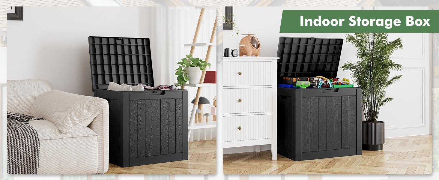 31-Gallon Outdoor Storage Box, Waterproof & UV-Resistant, Perfect for Organizing Patio Furniture, Cushions, Toys, and Tools. Ideal for Patio, Garage, and Deck.