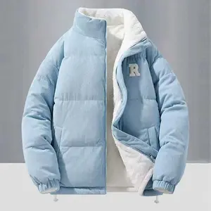 Reversible Stand Collar Jacket DQC5301, Unisex And Versatile, Made of Corduroy, Featuring an Elastic Hem And Cuffs, a Structured Stand Collar, Trendy And Unique Design, Comfortable Movement, New Arrival for The Season, Soft And Skin-Friendly Fabric