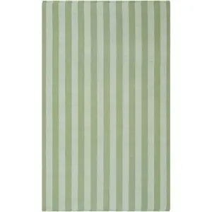 Carpeneto Green Striped Area Rug