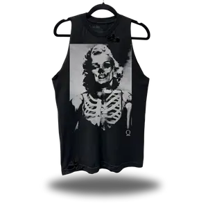 MARILYN SKELETON ROAD RASH BLACK TANK TOP
