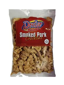 Denise Snacks Smoked Pork Cracklins – 8 oz Bag | Crispy & Smoky Pork Snack