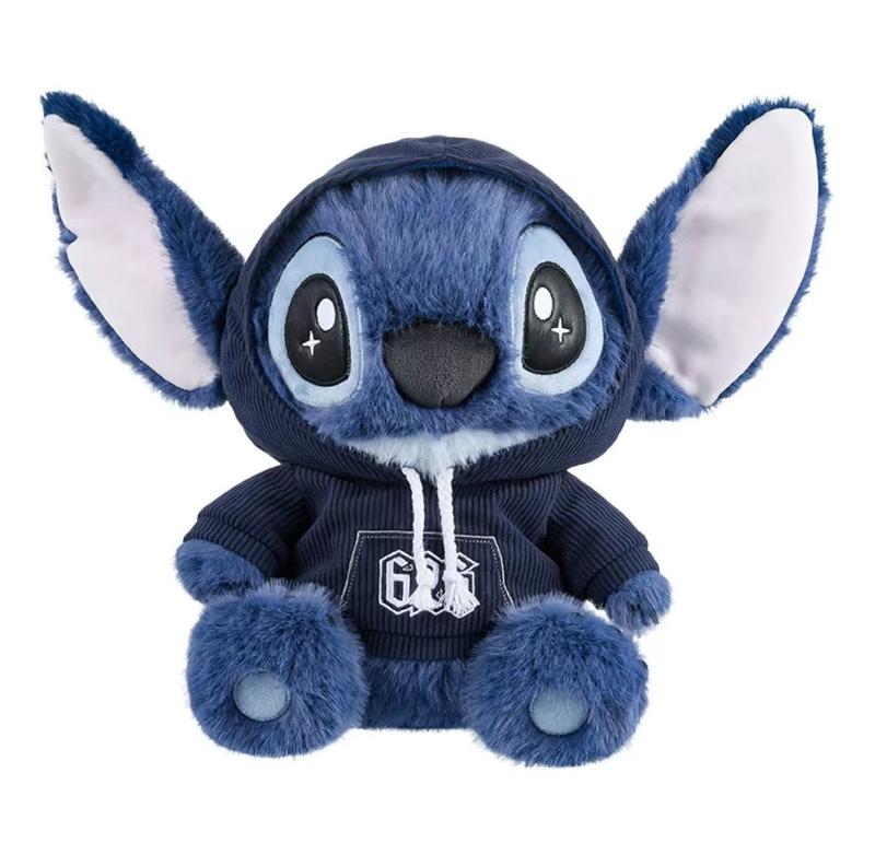 Disney Stitch Plush Doll with Overalls Cute & Soft Stitch Hoodie Trandy Adorable Street Style Stuffed Animal, Perfect Ideal Christmas Holiday Shopping Gift for Kids & Fans Valentine Gift for Girlfriends