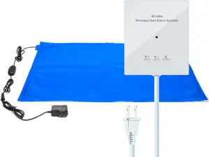 briidea Bed Alarms and Fall Prevention for Elderly with 20'' * 28'' Weight Sensing Bed Pad (Wireless Alarm Included)