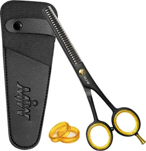 MJW Stainless-Steel Barber Shears 6.5" for Hairdressing, Professional Hair Dressing, Designed for Men & Women, Precise Cutting with Thumb Hole, custom Elements & Silent Operation