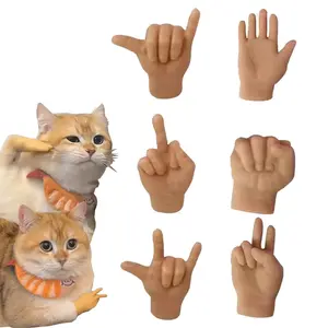 Mini Hands for Cats, Tiny Finger Hands, Little Cat Hands for Fingers, Finger Puppet for Cat Paws, Finger Gloves for Cats, Small Tiny Hands Soft for Cat Massage