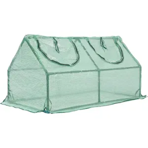 4x2x2 FT 3-in-1 Mini Greenhouse Kit, Small Greenhouse with Triple-Layer Window for -Season Vegetable and  Growing