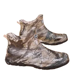 2025 Men'S Camouflage Rubber Rain Boots - Stylish Slip-On Waterproof Boots for Outdoor Activities, Fishing, and Casual Wear, All-Season Use, Casual Boots | Stylish Rain Boots | Durable Rubber Boots, Thick