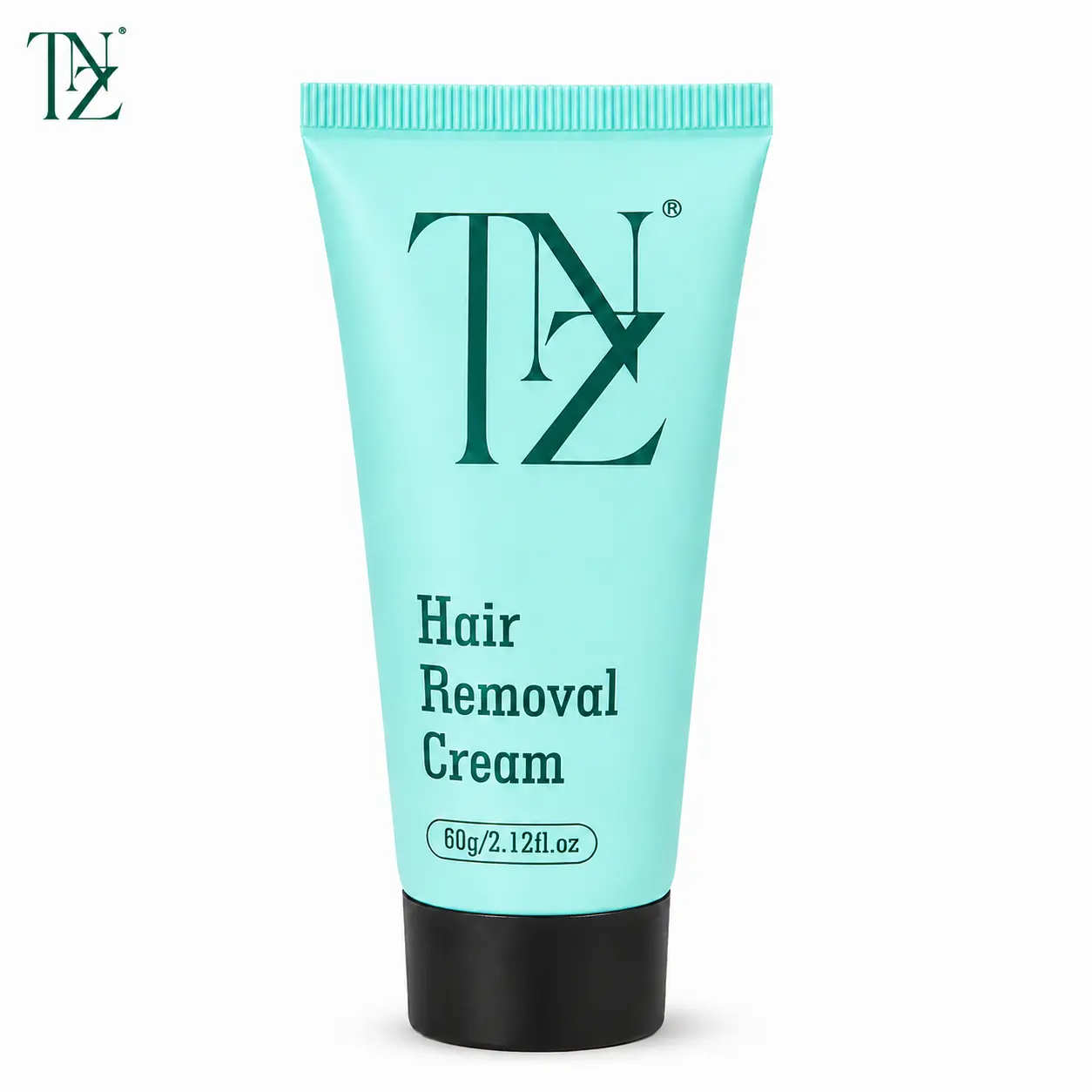 TNZ Hair Removal Cream with Hyaluronic Acid & Aloe Vera, Gentle Depilatory Cream for Sensitive Skin, 8-Minute Fast Hair Removal, Moisturizing Formula for Smooth & Soft Skin, 60g, Moisturizer