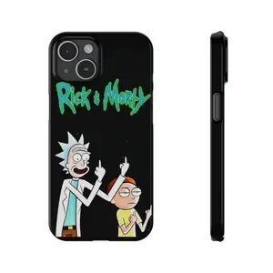 Rick and Morty Cartoon Funny Unique Tough Case | Durable Protective Cover with Portal & Iconic Characters | Perfect Gift For Him, Gift For Her