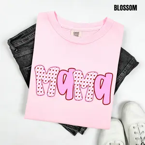 Mama Hearts Valentine Mix Comfort Colors T-Shirt 'NLB'