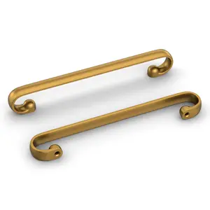 goldenwarm 5 Pack Cabinet Handles 5 inch Hole Center Champagne Brass Drawer Pulls Zinc Alloy Kitchen Handles for Cabinet Gold Pulls and Knobs