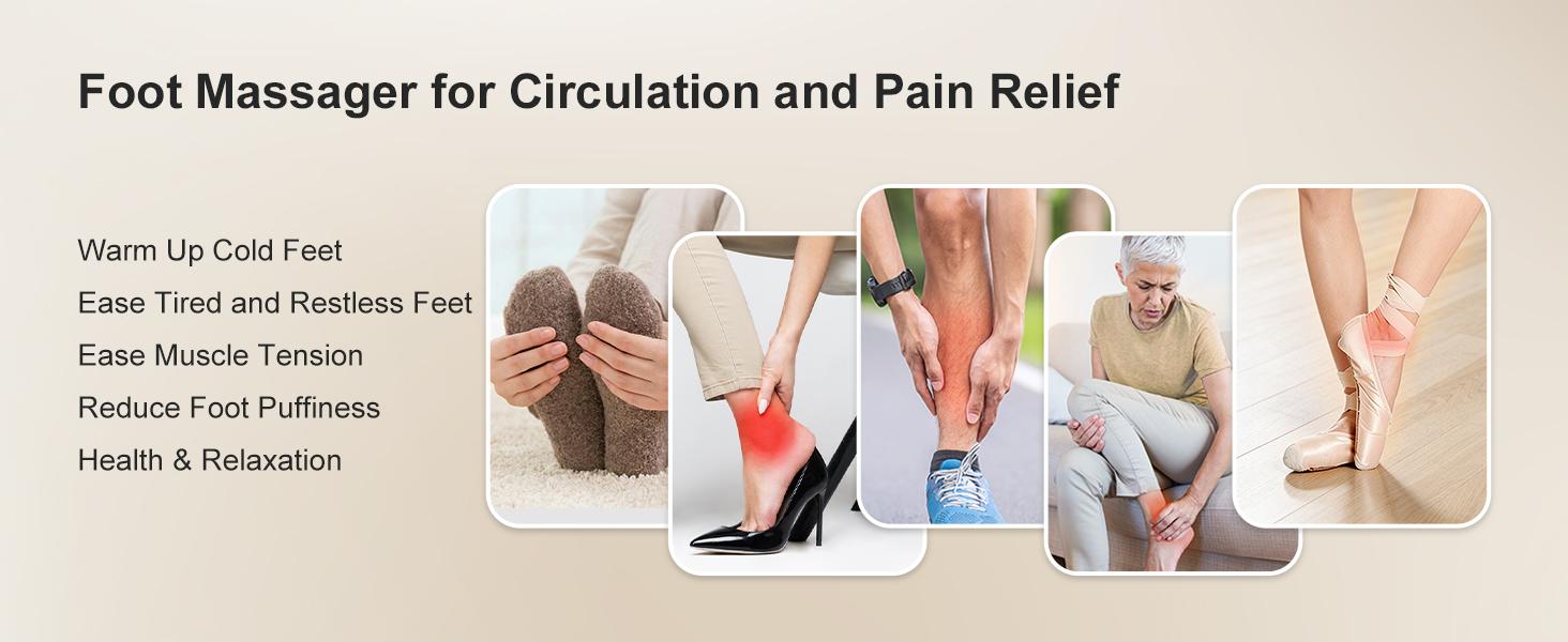 2026 Upgraded Nekteck Foot Massager with Heat, Electric Shiatsu Foot Massage Machine, Improves Blood Circulation, Relieves Plantar Fasciitis & Neuropathy, 3 Adjustable Intensities, Valentine’s Day Gifts for Men & Women