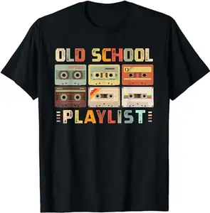 Cassette Tape Music 80s Retro Old School Playlist T-Shirt