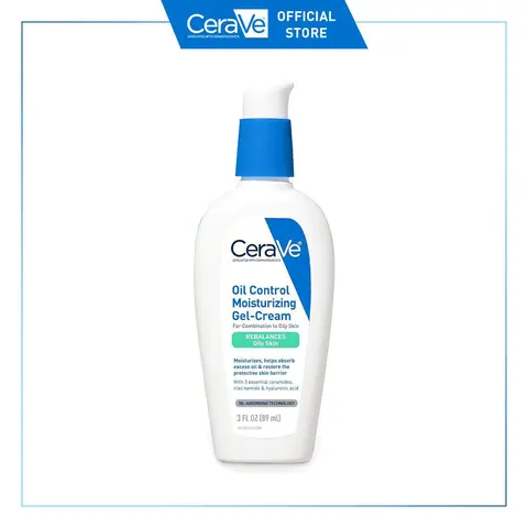 CeraVe Oil Control Face Moisturizing Gel-Cream | Combination to Oily Skin | Rebalances Oil