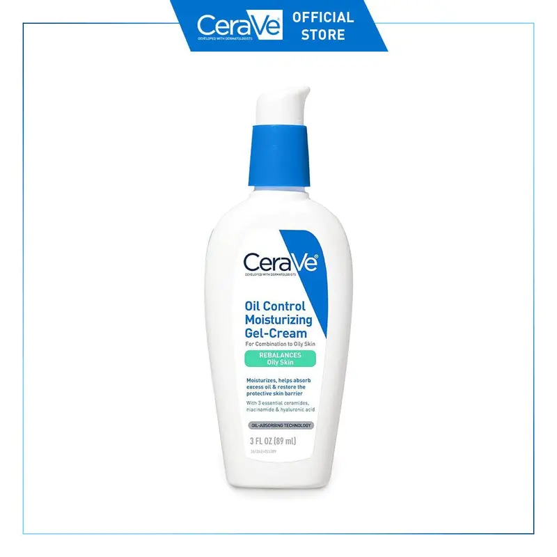 CeraVe Oil Control Face Moisturizing Gel-Cream | Combination to Oily Skin | Rebalances Oil