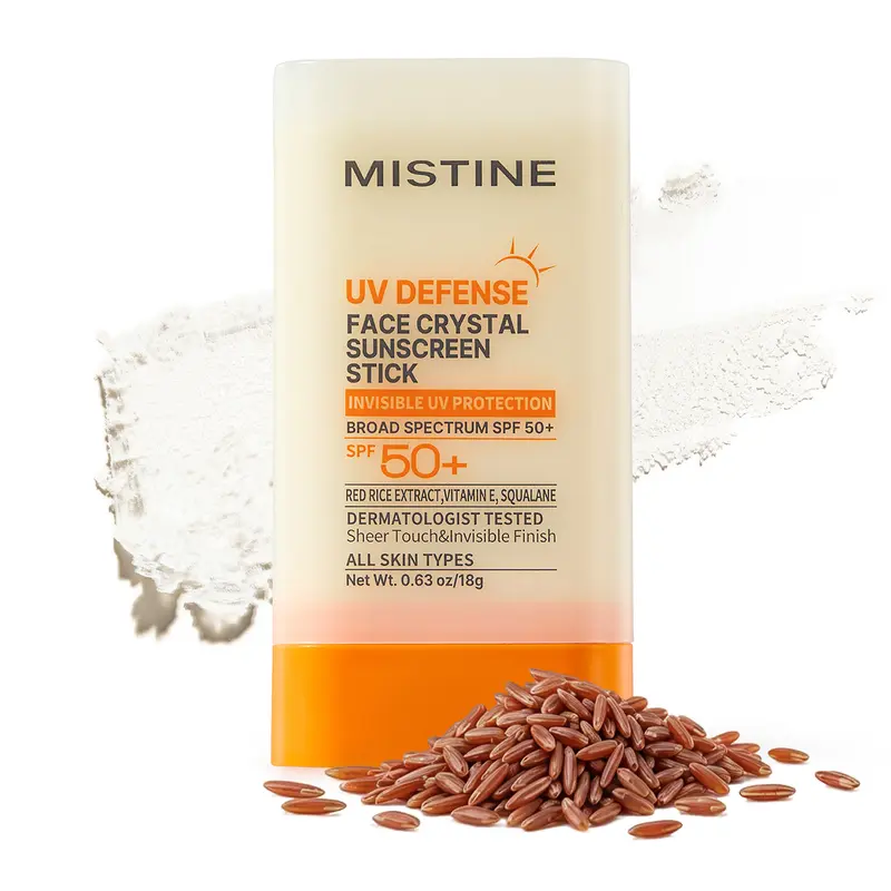[MISTINE Official] UV Protection Crystal Sunscreen Stick SPF50+ | High-Performance Outdoor Sun Protection | For Face & Body | Portable for Easy Reapplication | Wider Coverage