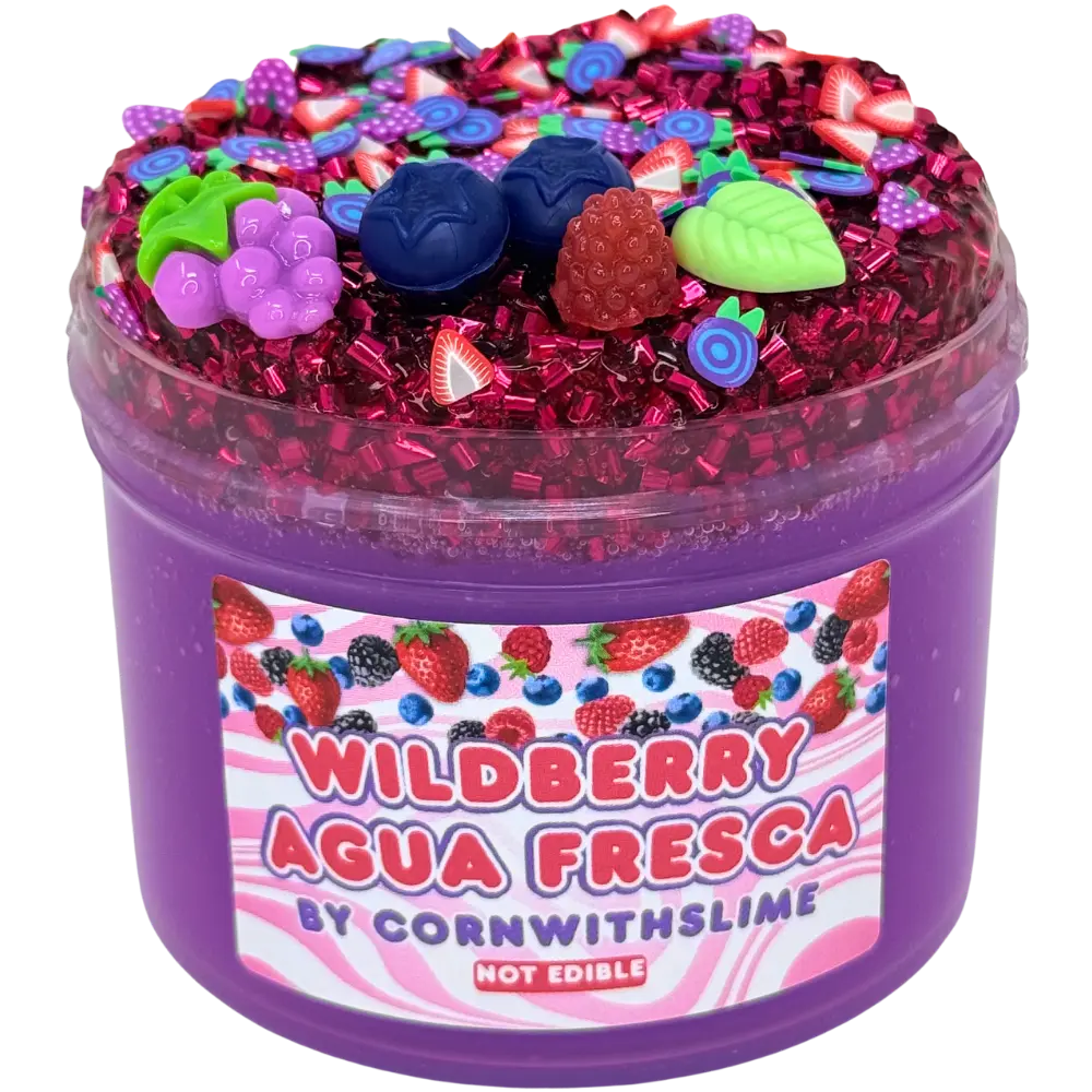 Wildberry Agua Fresca 8oz Slime Light Bingsu Texture Scented Wildberry Agua Fresca