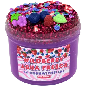 Wildberry Agua Fresca 8oz Slime Light Bingsu Texture Scented Wildberry Agua Fresca