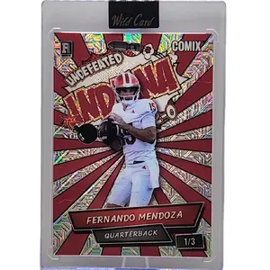 Fernando Mendoza Indiana Hoosiers 1 of 3 - 2025 Wild Card Alumination Comix Football "Undefeated Indiana 12-0 Mojo" Sealed Card
