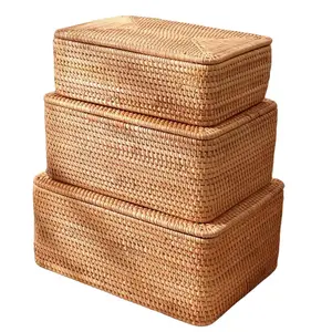 Rustic Woven Rattan Basket