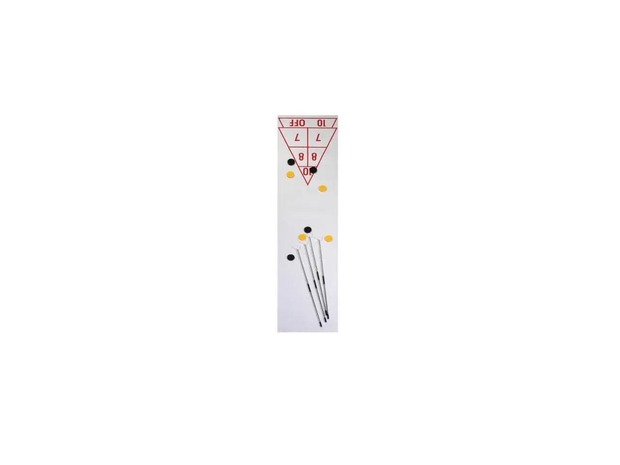 Champion Sports SBA20 Economy Shuffleboard Set - 15-ft Court - Four 51" Cues - Eight Discs