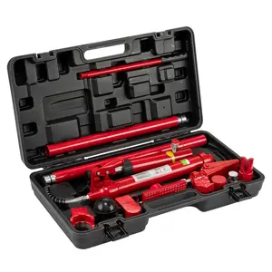 Garvee 12 Ton Hydraulic Porta Power Kit - 4.6 Ft Leak-Proof Hose - Auto Body Frame Repair Tool Set - Heavy Duty Steel Build - 26,455 lbs Capacity for Car, Truck, Garage Maintenance - Includes Storage Case