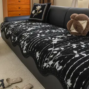 1count Flash Leaf Sofa Cushion, Non-Slip Leather Sofa Seat Pad, Pet Friendly, Protects Sofa, Fits 1-4 Seaters, Armrest and Back Support