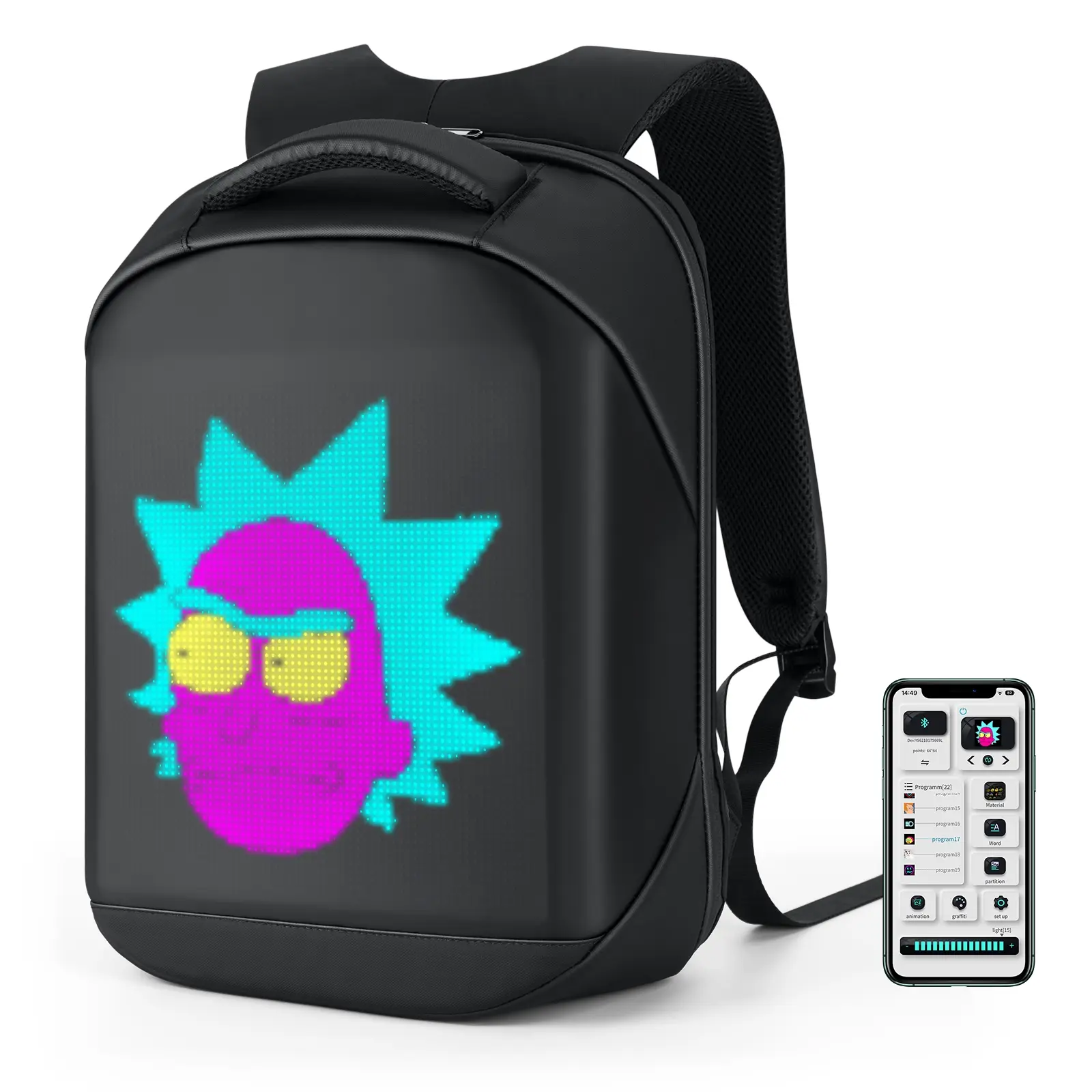 Gelrova LED Backpack City Serise 17 inch Large Capacity 24L with Adjustable Straps & Multiple Compartments for Water Bottles Tablets Documents