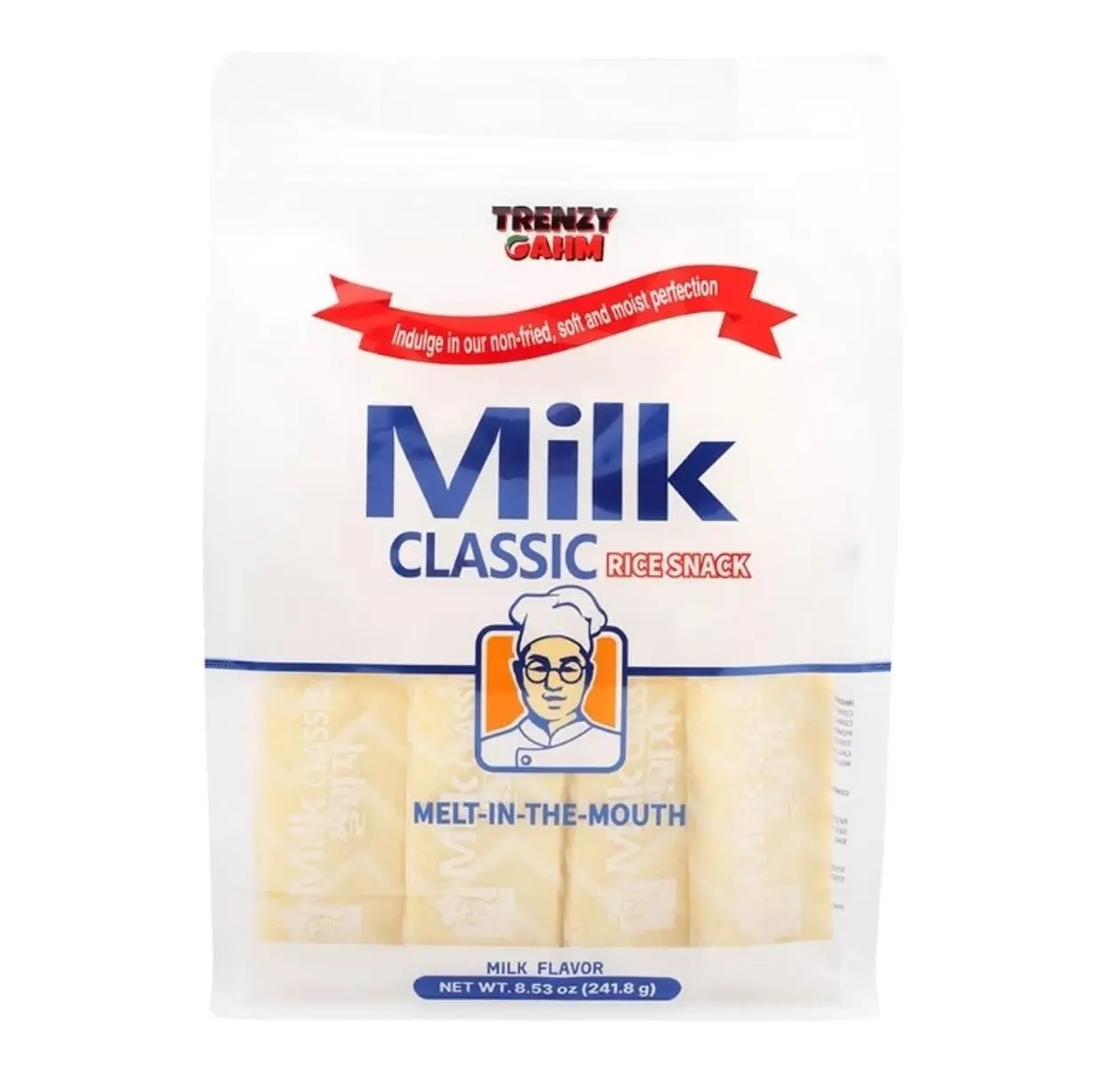 Korean Milk Classic Rice Crackers 240g (8.47 oz) / 0.35 oz x 24 Packs/Original Flavor