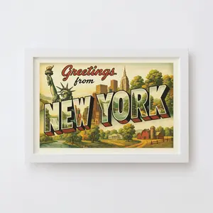 New York Postcard Art Print New York Postcard Art Print