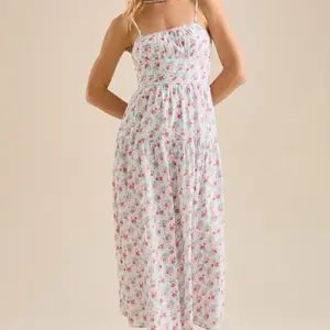 Altar’s State White Cotton Bow Floral Ruched Garden Dress M/6-8