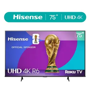 Hisense 75" Class 4K UHD LED LCD Roku Smart TV HDR R6 Series 75R6E4 Official FIFA Sponsor
