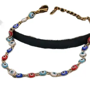 Multicolor Evil Eye Bracelet Gold-Plated Protection & Style Durable Alloy High-Quality Gold Plating Red Blue White Turquoise Beads Traditional Nazar Charms Spiritual Gift